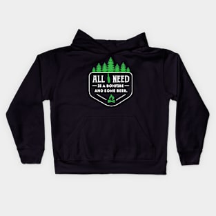 Camping: All I need is a bonfire and some beer- Kids Hoodie